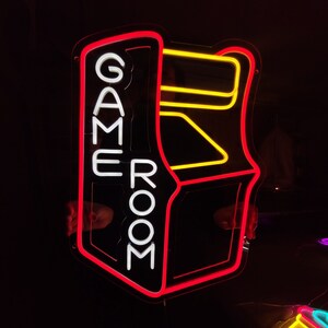 Game room neon sign, play room led neon sign, gamer led light, arcade light up sign