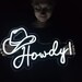 Howdy Neon Sign, Led Cowboy Hat Sign, Western Led Sign, North American ...