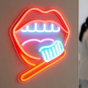 Dentistry Neon Sign. Dental Clinic Led Sign. Dentist Gift Idea. Medicine LED Decor.