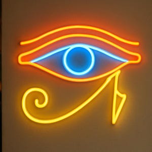 Eye of the Mountain Neon Sign. Third Eye Light. Meditation Led Sign. Gift Idea for Yogis. Yoga and Meditation Studios Neon Decor.