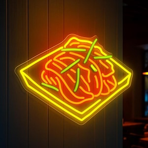 Letrero de neón de kimchi, letrero LED de kimchi de col napa, letrero luminoso de comida coreana, luz de neón de gimchi, decoración LED de comida personalizada