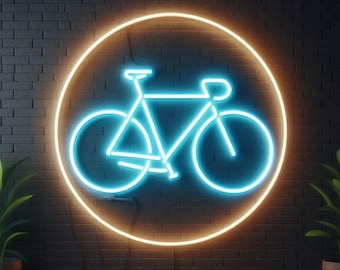 Bike Led Neon Sign. Wall Decor for Cyclists. Sports Decor for the Bicyclist. Cycling Led Light. Bicycle Led Neon
