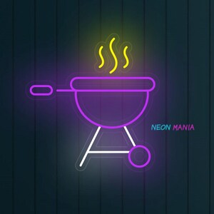Insegna al neon per grill, luce a LED per bar grill, luce al neon per barbecue, insegna a LED per carne, decorazione murale per bar, camera da letto, garage
