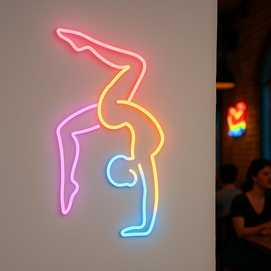 Acrobatics Neon Sign. Gymnastics Clubs Light. Acrobatics Studio Led ...