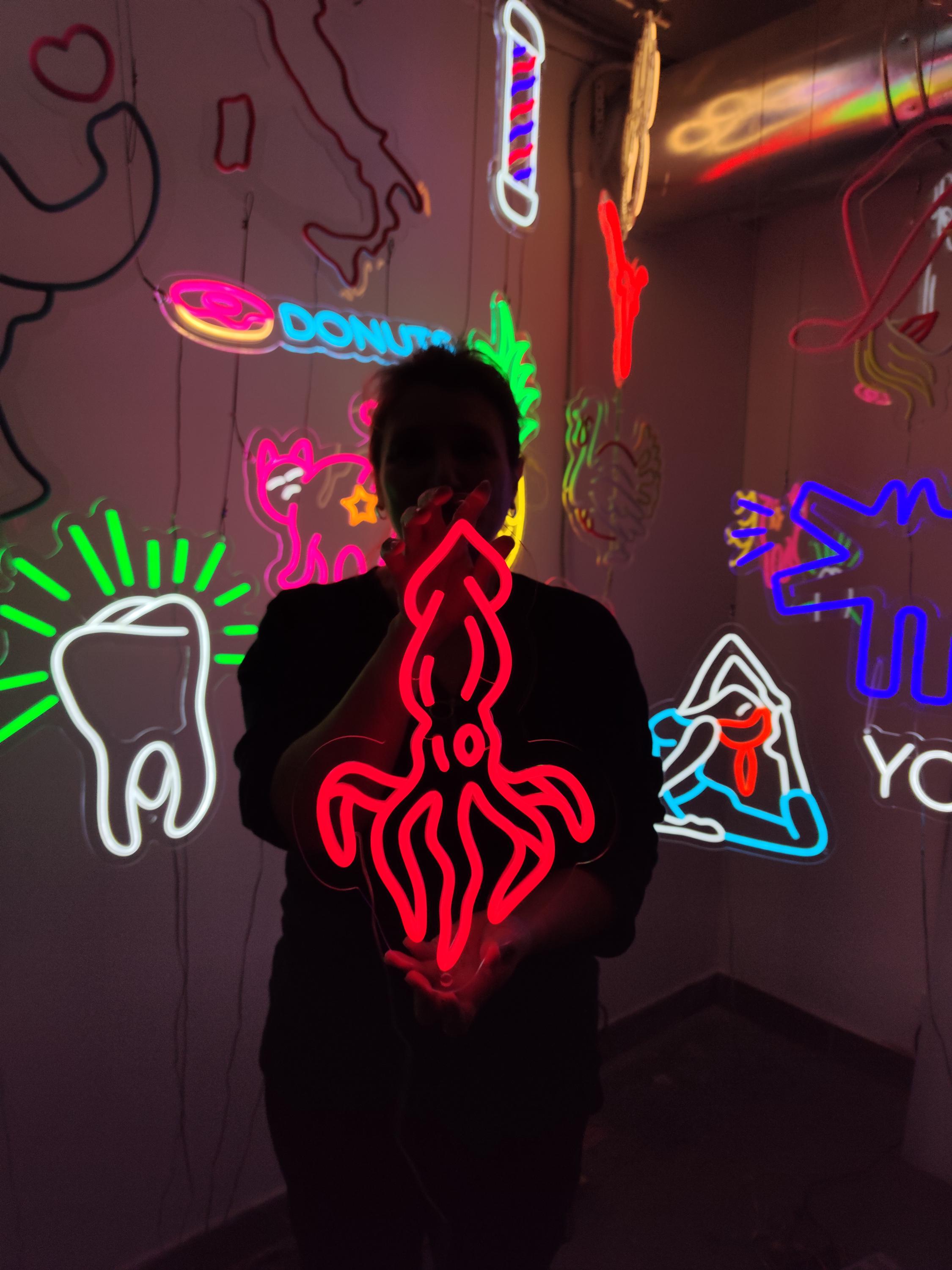 Squid Neon Sign, Ocean Animals Led Sign, Underwater World Inhabitants ...