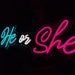He or She Neon Sign, Baby Shower Led Light, Gender Reveal Party ...