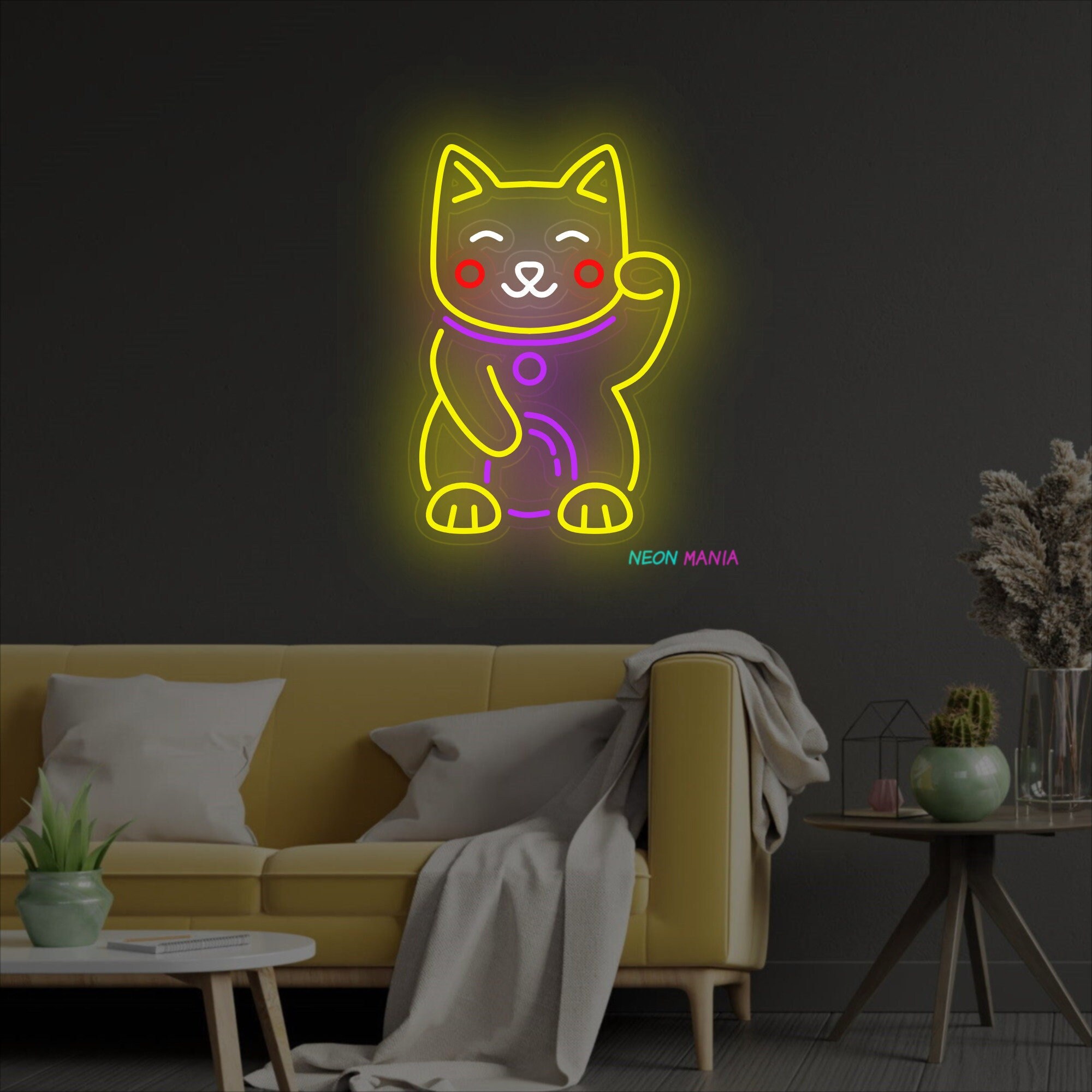 ネオンサインLED(招き猫)