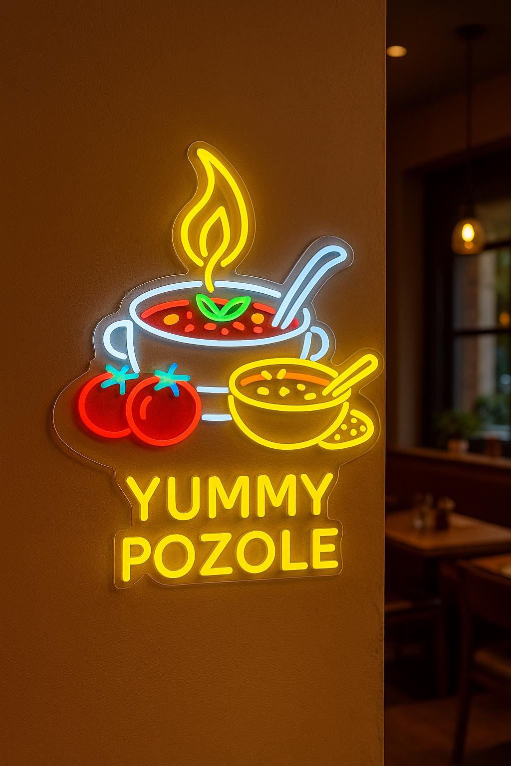 Yummy Pozole LED Neon Sign. Custom Restaurant Decor. Soup LED Sign. - Etsy
