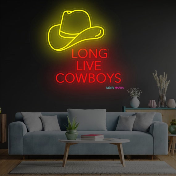 Long Live Cowboys Neon Sign Western Sign Custom Cowboys Led - Etsy