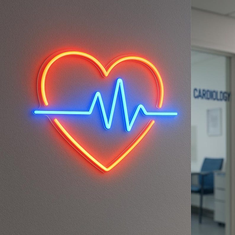 Cardiology Neon Sign. Hospital Led Sign. Cardiologist Office Light ...