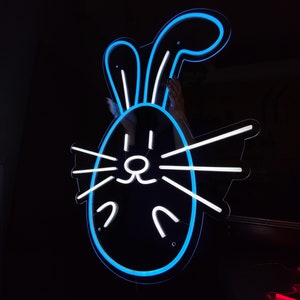 Bunny Neon Sign, Rabbit Neon Light, Easter Bunny Led Light, Custom ...