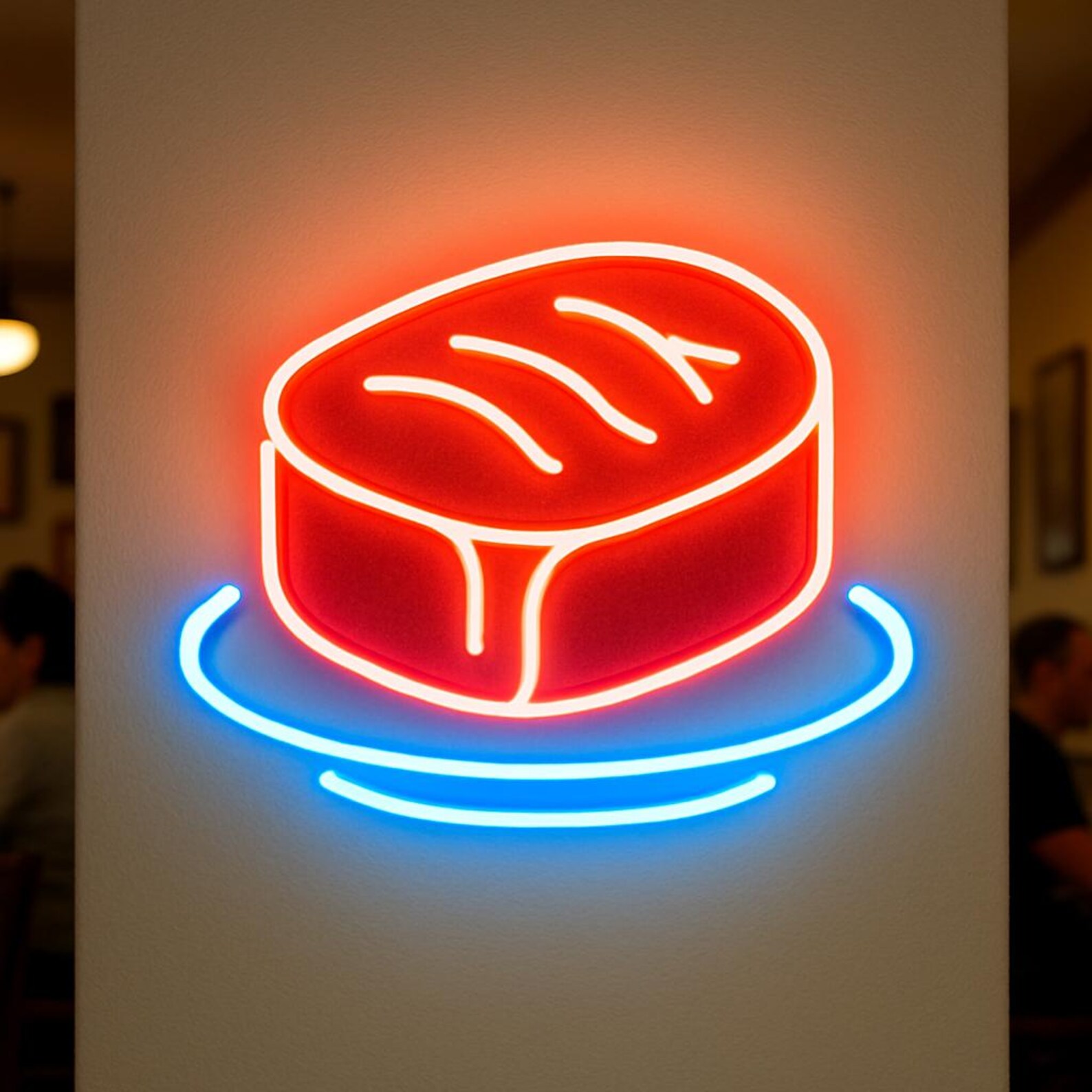 Filet Mignon Neon Sign. Steakhouse Restaurant Light. Cooking Led Sign ...
