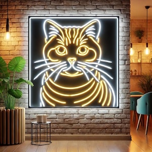Custom Cat Neon Sign. Oriental Shorthair, European Shorthair, American Shorthair Led Wall Decor