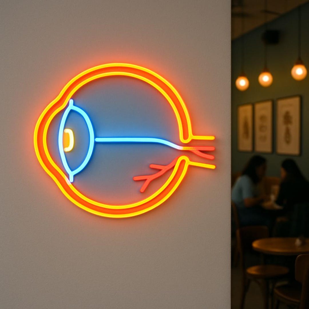 Led Optometry Sign Visual Organ Neon Sign. Optometrist Offices Light. Medical Centers Led ...