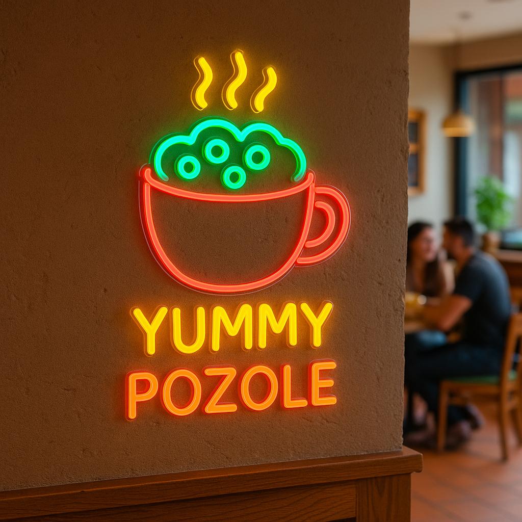 Yummy Pozole LED Neon Sign. Custom Restaurant Decor. Soup LED Sign. - Etsy