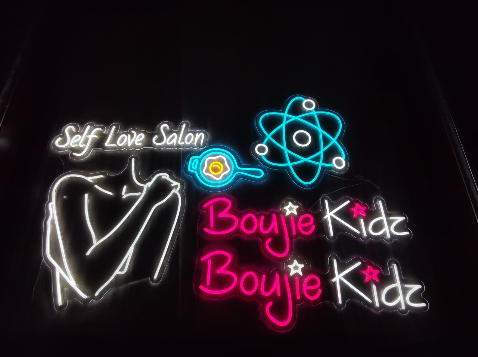 Molecule Neon Sign, Atom Neon Light, Human Molecule Led Sign, Electrons ...