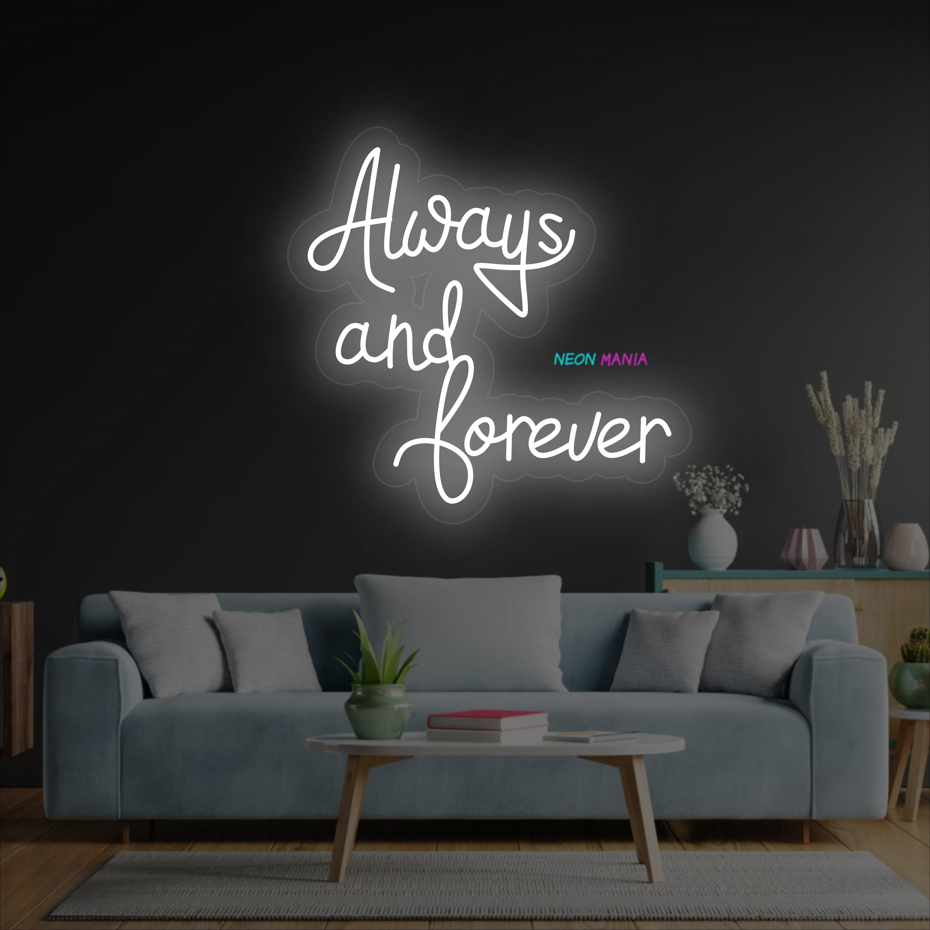 Always and forever neon sign always and forever neon led Etsy