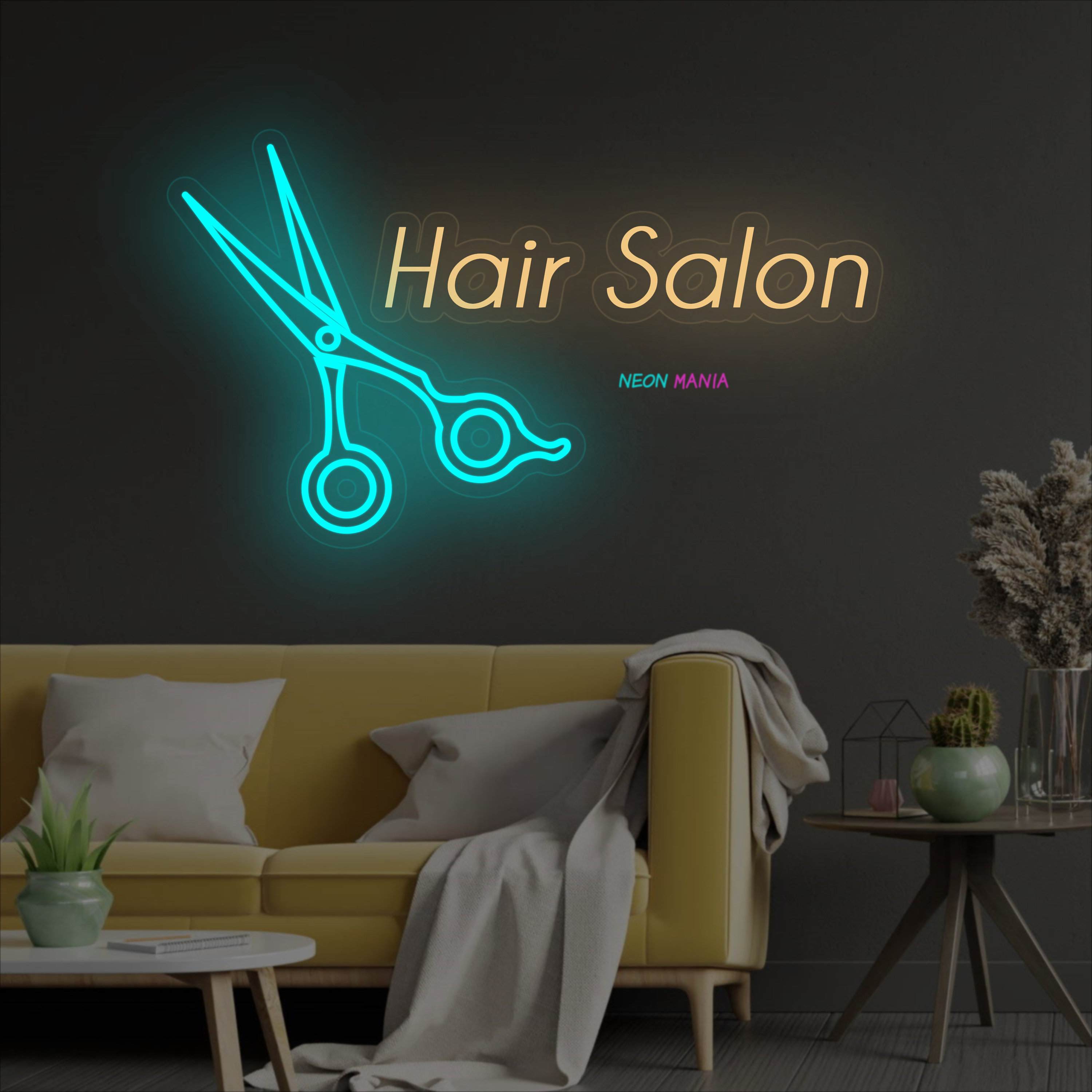 Insegna Luminosa per Salone di Parrucchiere 11*27 Pollici, Display Animato LED per Pubblicità Interna di Barbiere