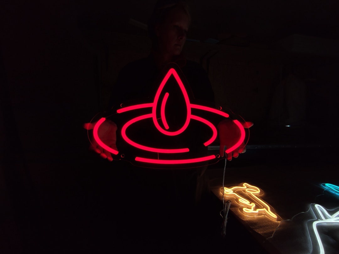 Water Drop Neon Sign Water Neon Light Drop Led Light Custom Etsy