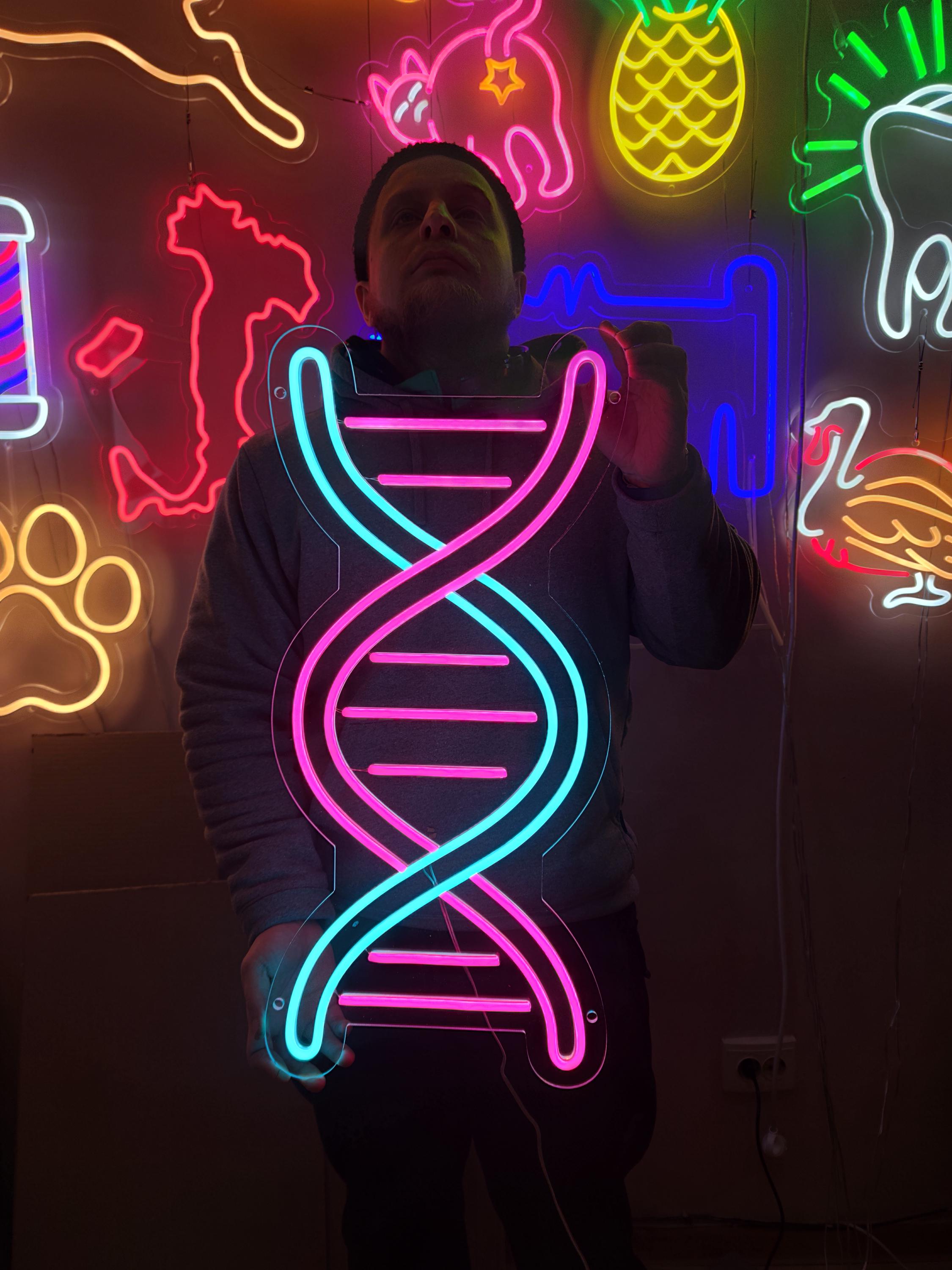 DNAネオンサイン 壁の装飾用 Amazon.com: DNA Double Helix Neon Signs 