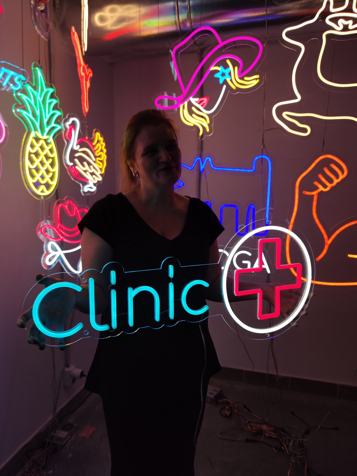 Clinic Neon Sign, Medical Cross Neon Led, Medicine Led Neon, Sign for ...