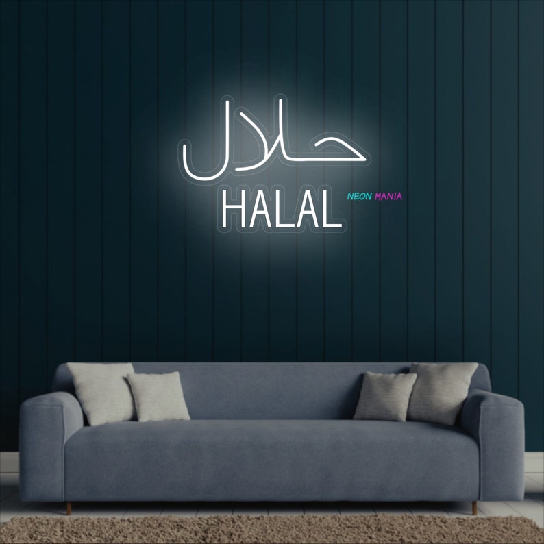 Halal Neon Sign Halal Food Led Light Halal Meat Neon Lights - Etsy