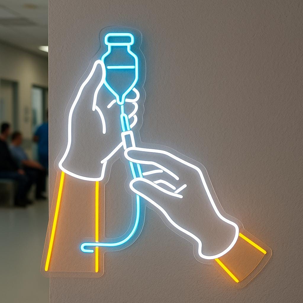 Dropper Led Hand With a Dropper Neon Sign, Hand Led Light, Dropper Neon Light, Hand ...