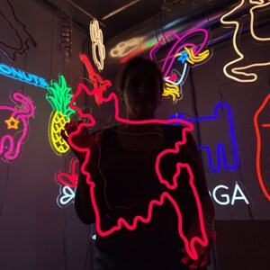 Bangladesh Map Neon Sign, South Asia Country Led Neon, Custom Country ...