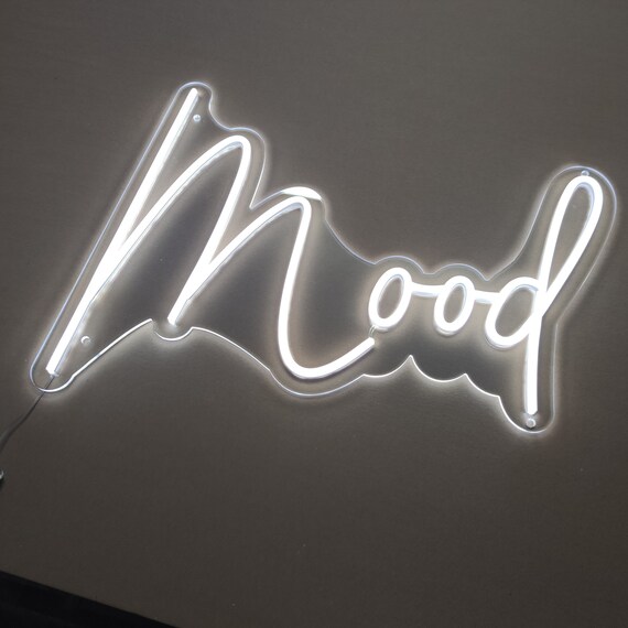 Mary Vend om pust Mood Neon Sign Word Mood Led Neon Custom Led Light up Text - Etsy
