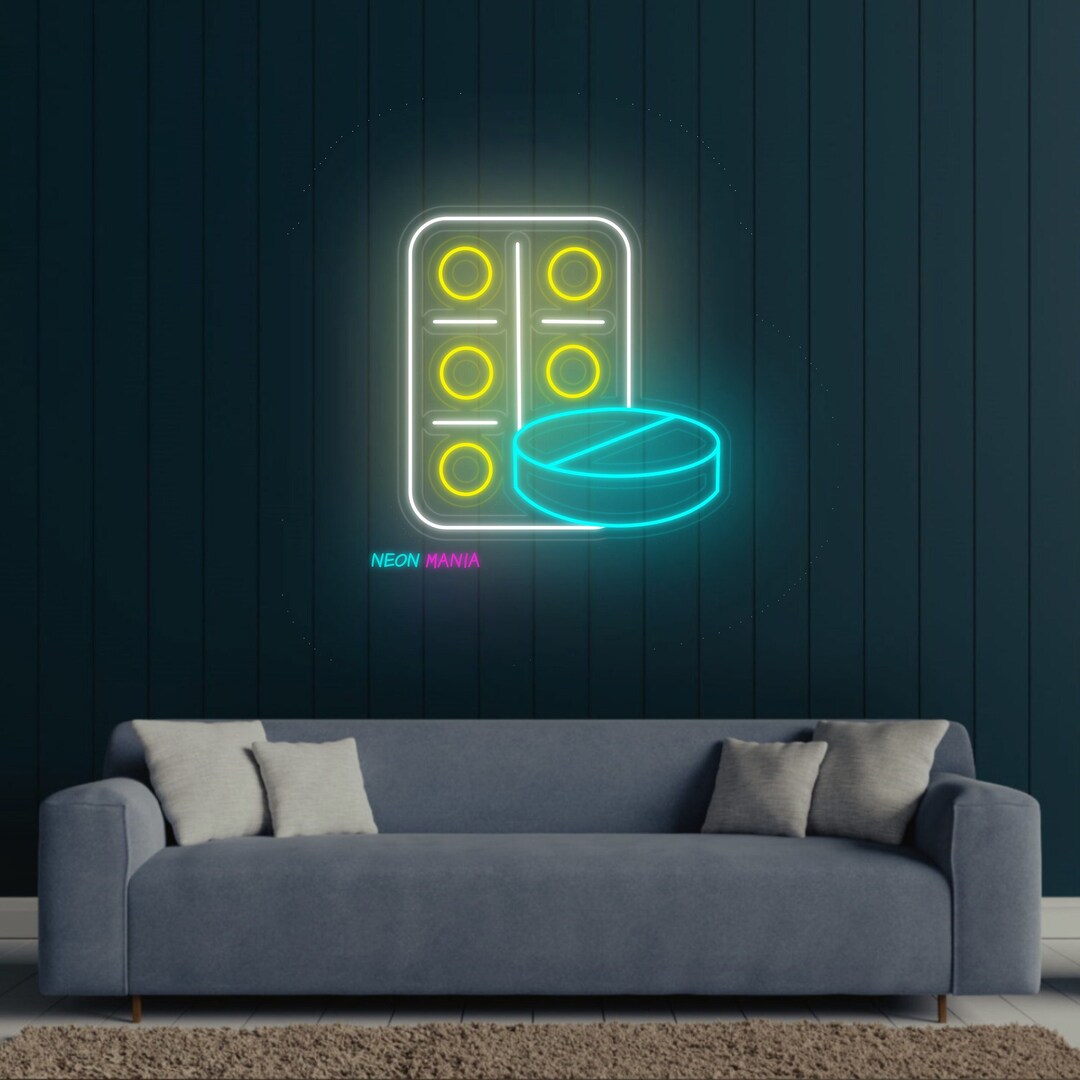 Pills Neon Sign, Pills in Blister Led Neon, Blister Pack Led Sign ...