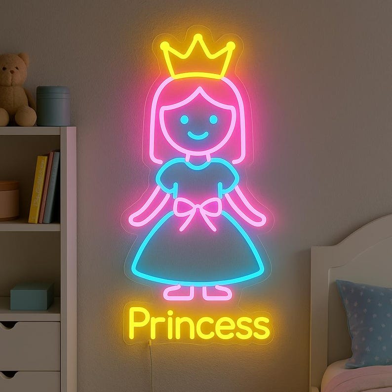 Princess Neon Sign. Nursery Neon Sign. Gift Idea for a Girl. Princess ...