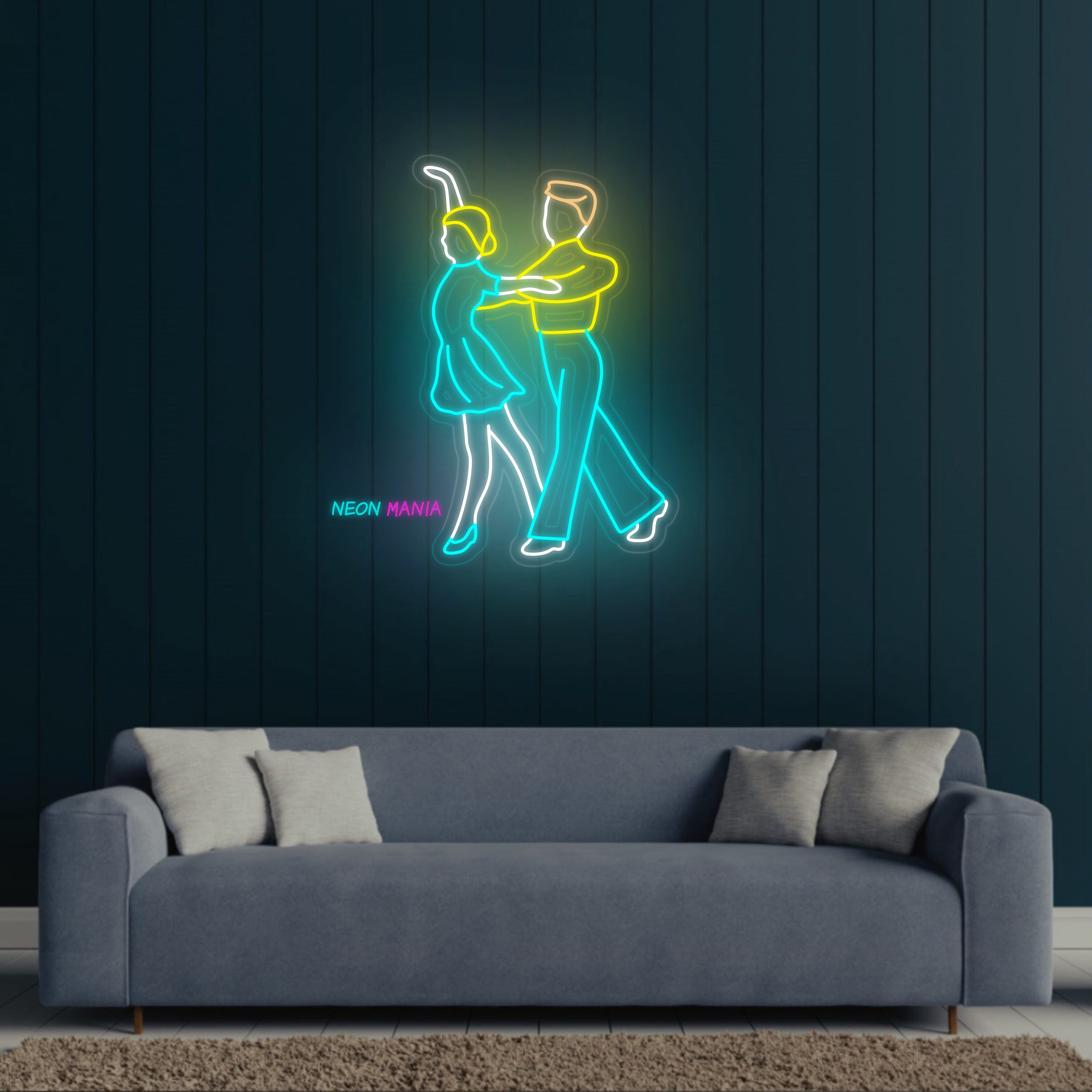 Dancers Neon Sign, Ballroom Dancing Neon Light, Dance Studio Led
