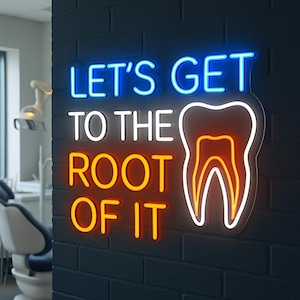 Dentistry Neon Sign. Dental Clinic Led Sign. Dentist Gift Idea. Medicine LED Decor.