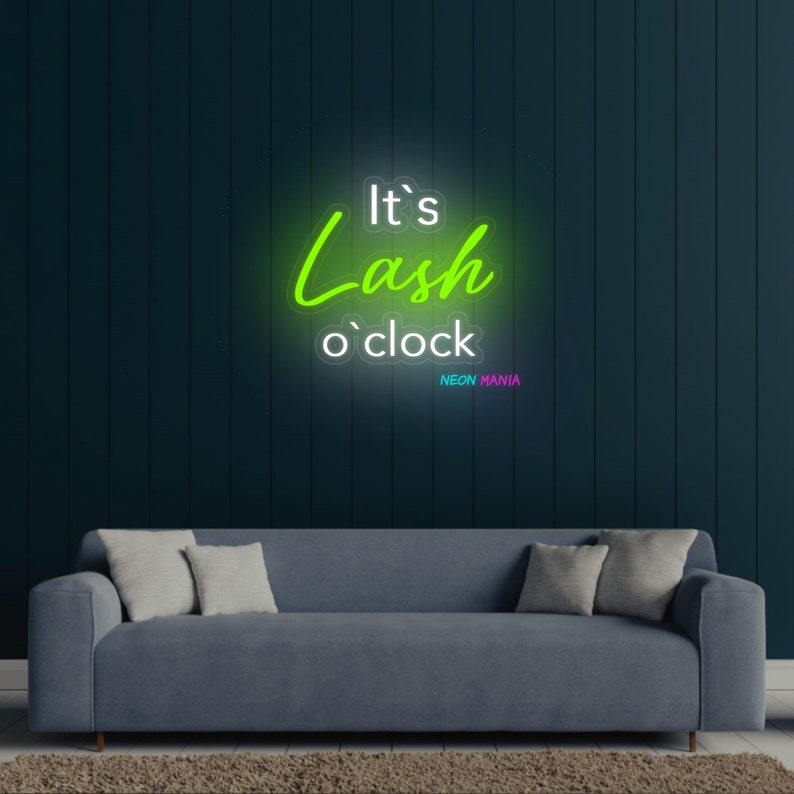 Its Lash Oclock Neon Sign, Eyelashes Sign, Beauty Salon Sign, Makeup ...