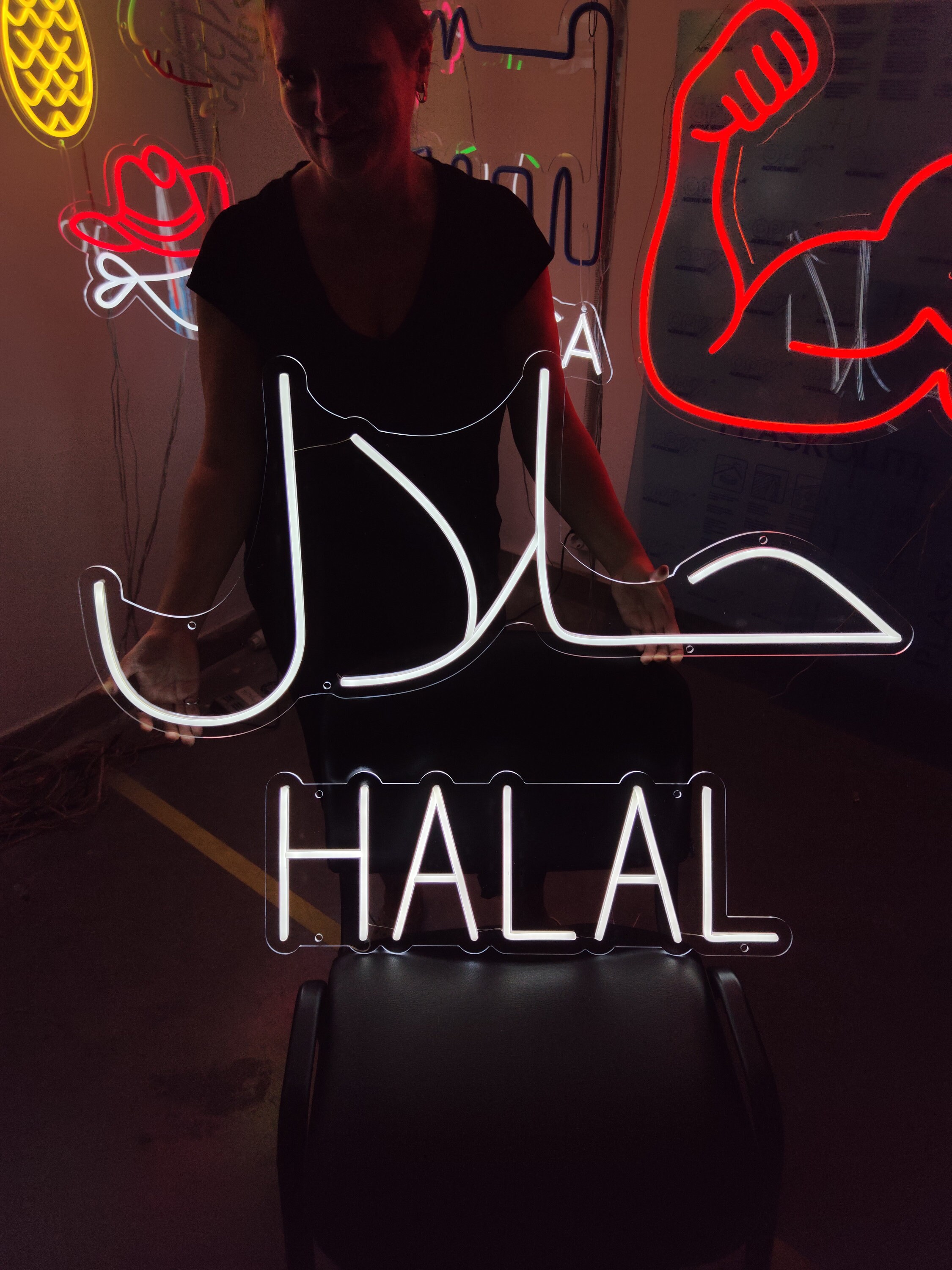 Halal Neon Sign, Halal Food Led Light, Halal Meat Neon Lights, Islam ...