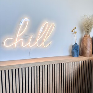 Chill led neon sign, chill neon sign, chill wall decoration, chill area, gifts for the home, home bar, man cave sign