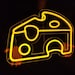 Cheese Neon Sign Piece of Cheese Led Light Food Neon Lights - Etsy