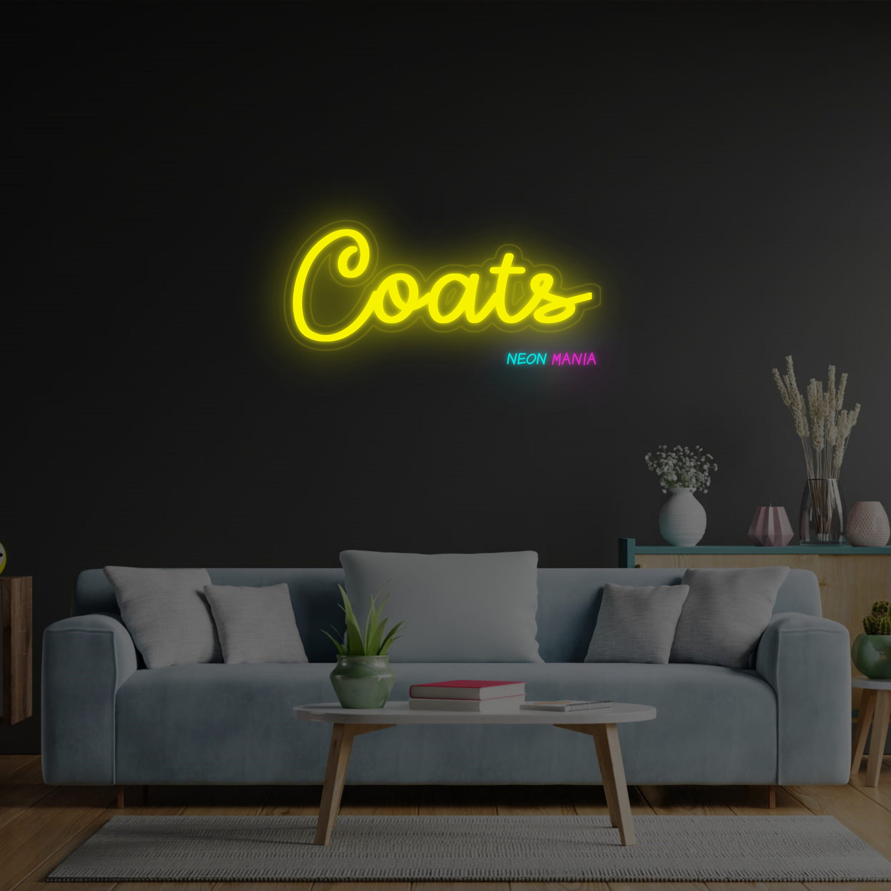 Coats Neon Sign: Light up Your Clothes Shop - Etsy