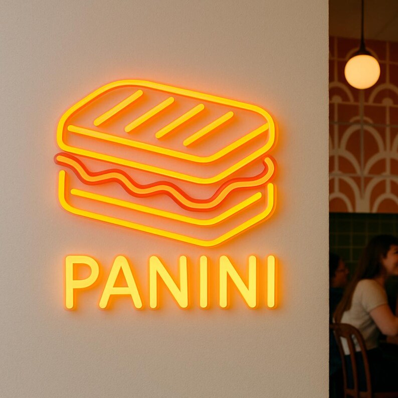 Panini Neon Sign. Bistro Light. Breakfast Cafe Led Sign. Gift Idea Chef ...