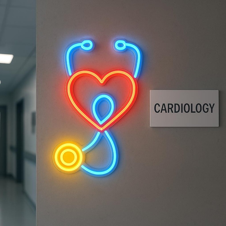 Cardiology Neon Sign. Hospital Led Sign. Cardiologist Office Light ...