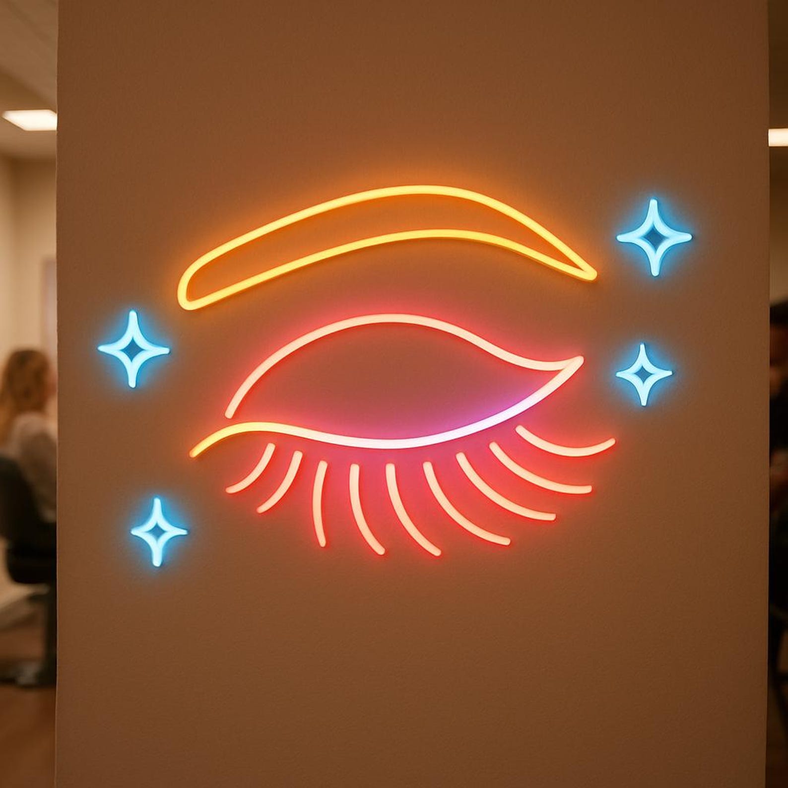 Led Neon Lashes Sign Eyelash Extension Salon Neon Sign. Beauty Salons Light. Eyelash ...