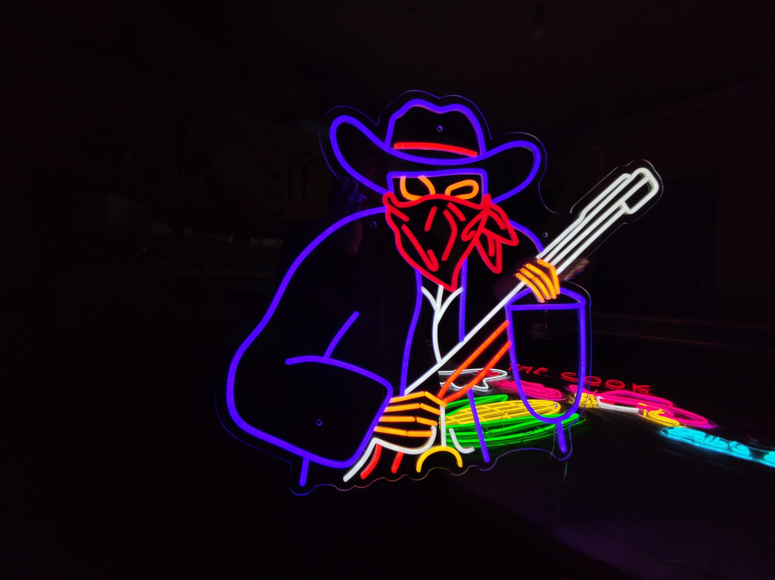 その他 Wrangler / Neon Sign Cowboy Neon Sign, Wrangler Led Sign, Western Neon Light