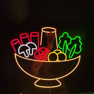 Hot Pot Neon Sign, Chinese Food Led Sign, Chaffy Dish Led Light, Custom ...