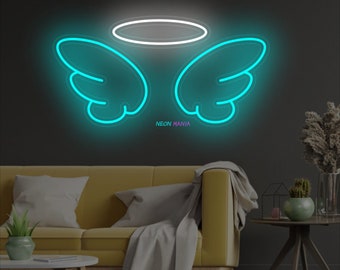 翼付きニムネオンサイン、天使の羽の LED サイン、パーティー装飾 LED