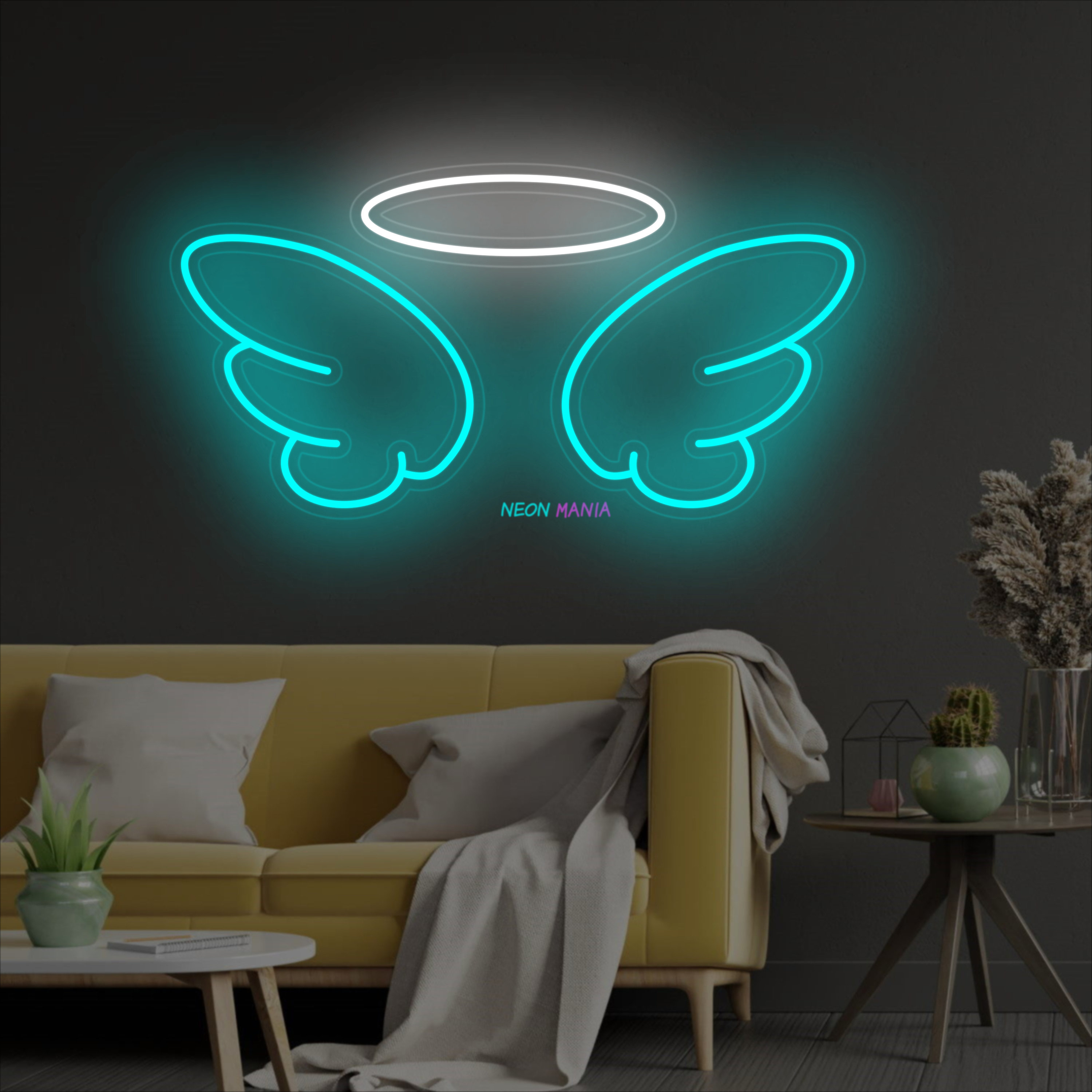 翼付きニムネオンサイン、天使の羽の LED サイン、パーティー