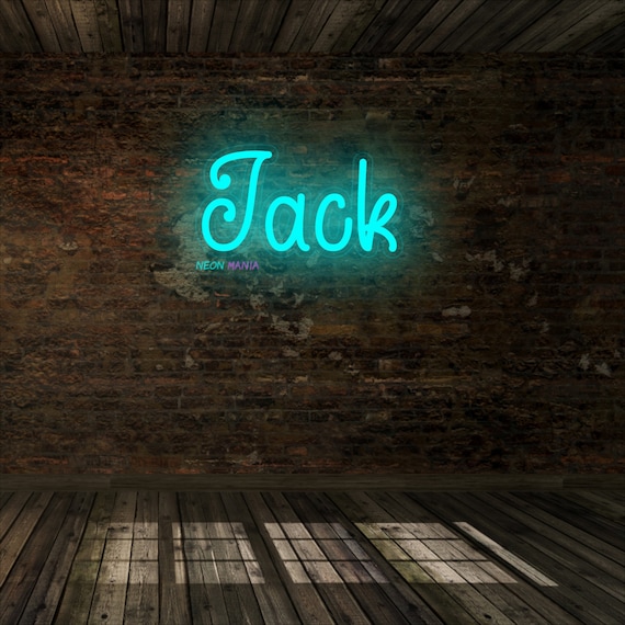 Jack Name Neon Sign Jack Led Neon Sign Custom Name Neon Etsy