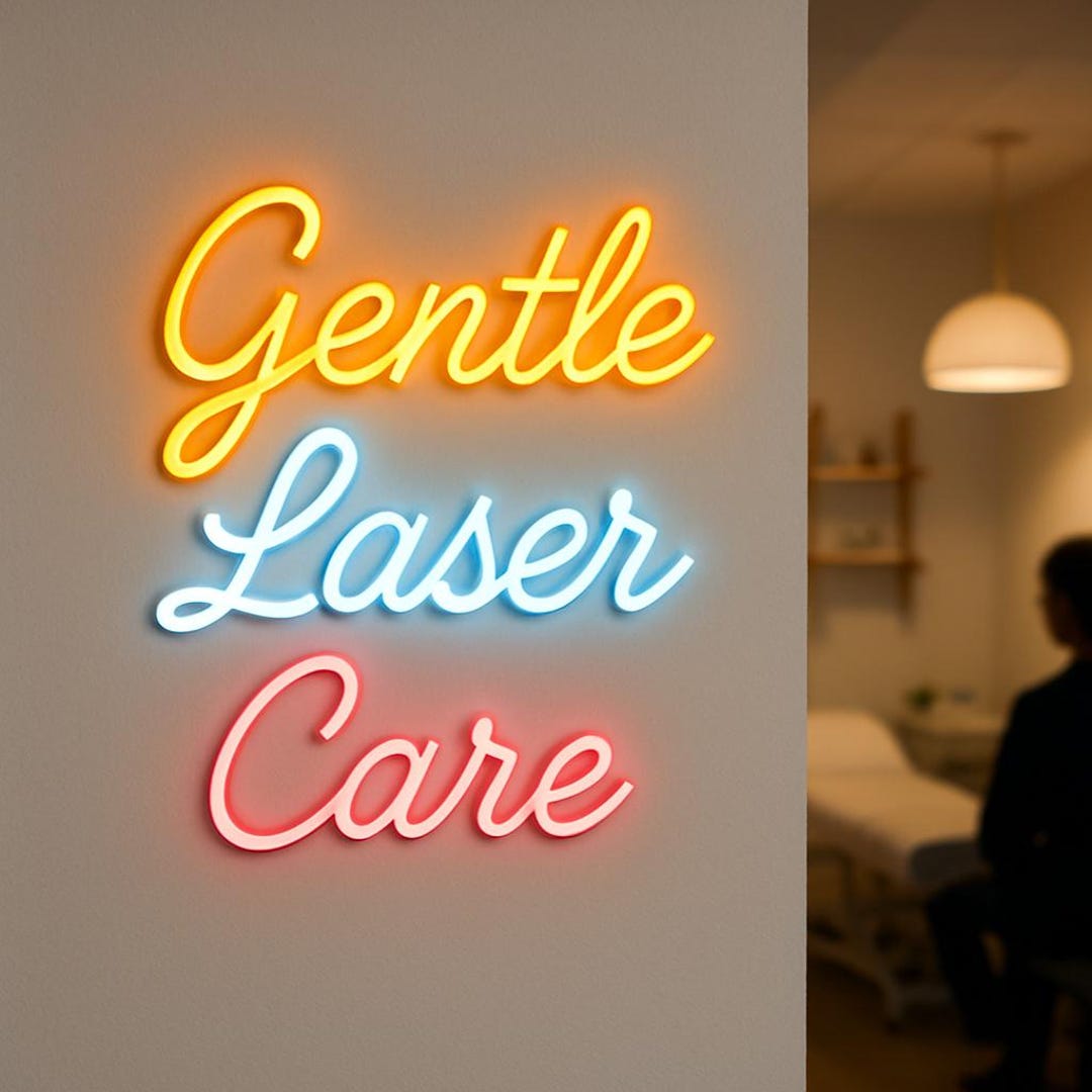 Laser Removal of Neoplasms Neon Sign. Dermatology Clinic Light. Medical ...