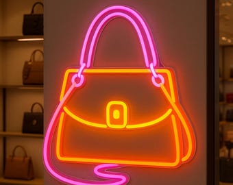 Handbag Neon Sign, Woman Small Handbag Led Neon, Small Bag Led