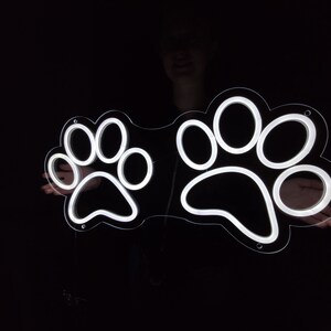 Paws Neon Sign Dogs Paws Neon Light Custom Cats Paws Led - Etsy