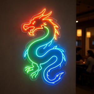 ドラゴンのネオンサイン、空飛ぶドラゴンのLEDライト、翼を持つドラゴンのネオンライトサイン、カスタム壁ホームデコレーション